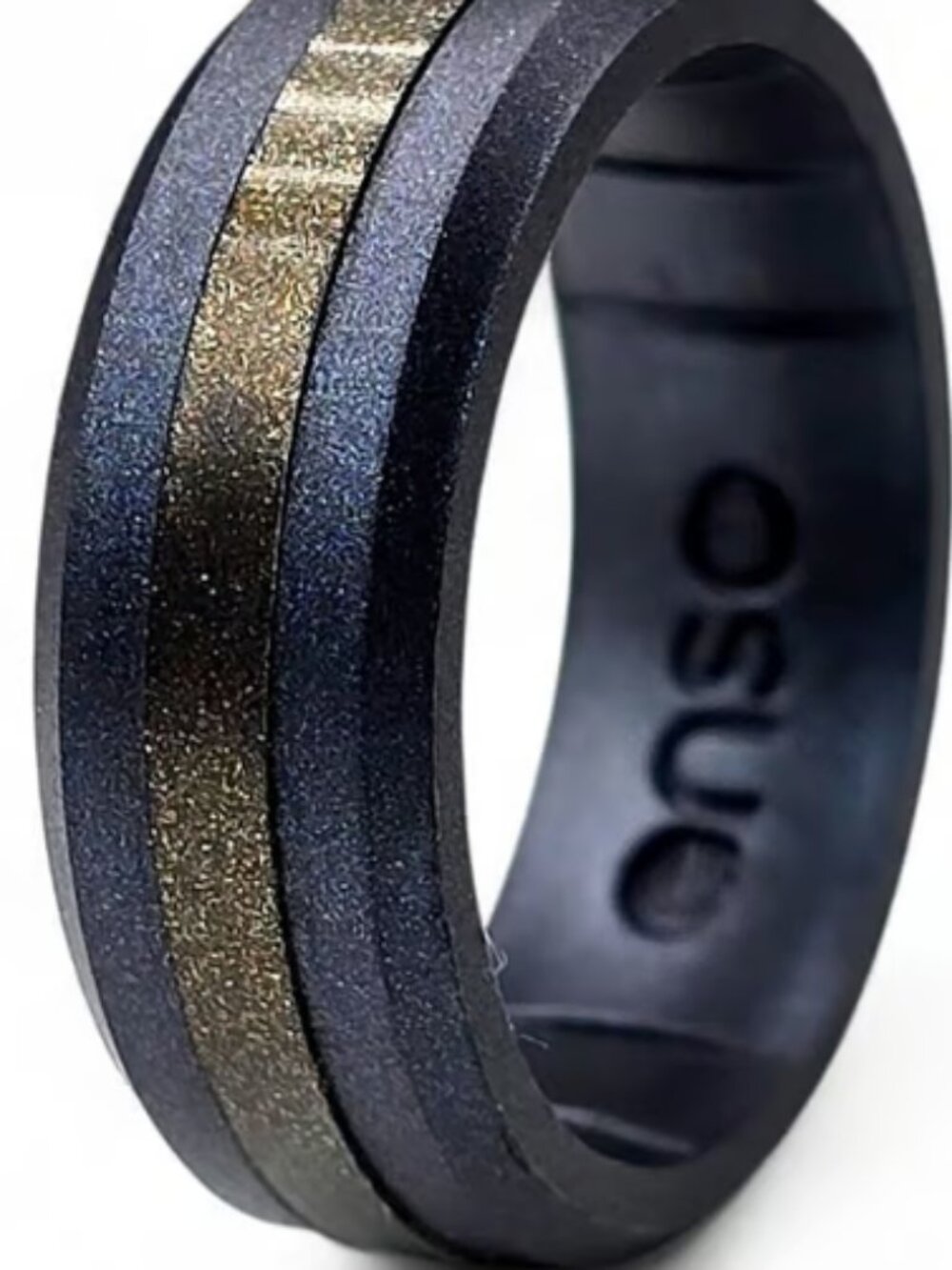 Enso Rings Axis Silicone Ring - Black Pearl/Meteorite Element - Size 11